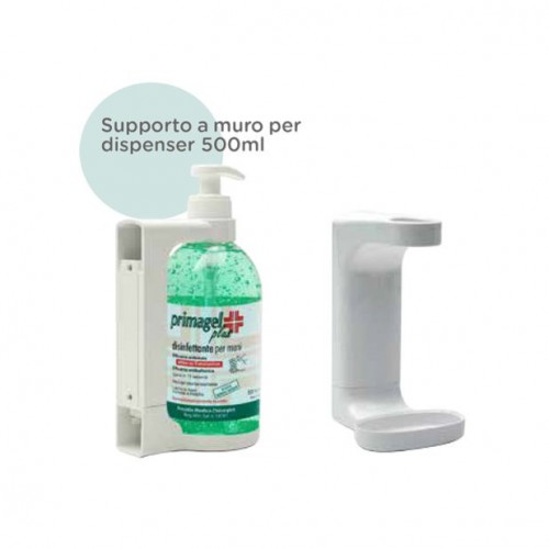 SUPPORTI DA PARETE BIANCHI PER DISPENSER GEL DISINFETTANTE da 500 ml